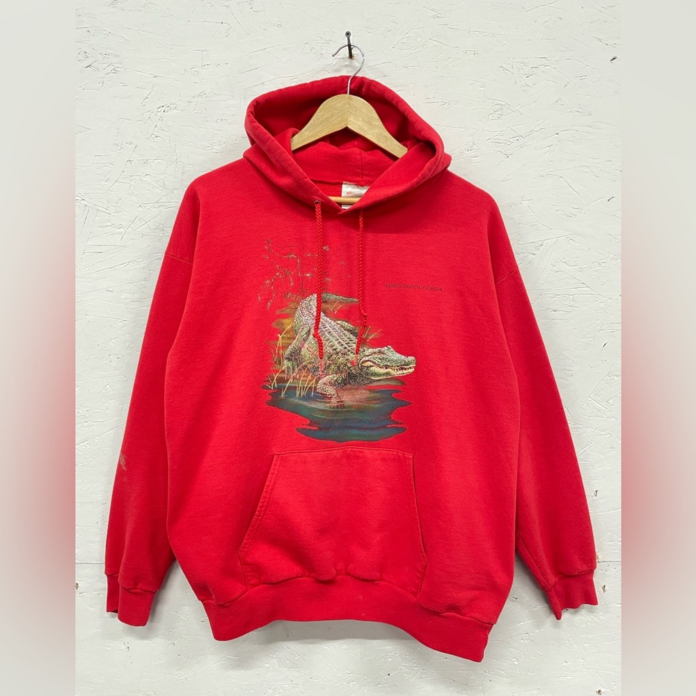 Vintage Alligator Venice Beach, Florida Hoodie, Size M, Faded
